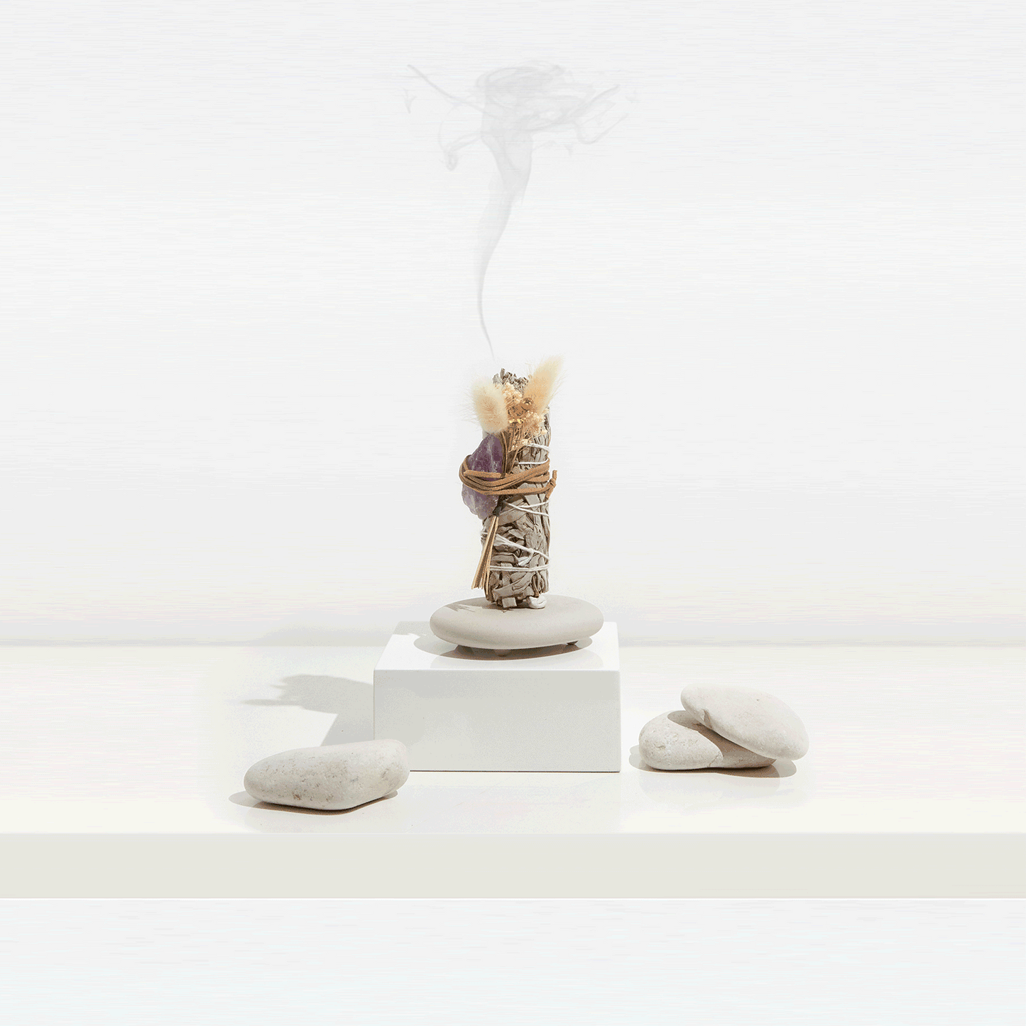 Palo Santo, Sage, & Amethyst Crystal Smudge Stick Bundle