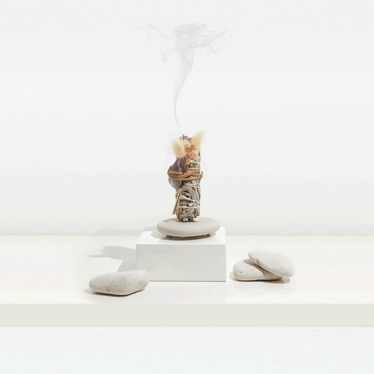 Palo Santo, Sage, & Amethyst Crystal Smudge Stick Bundle
